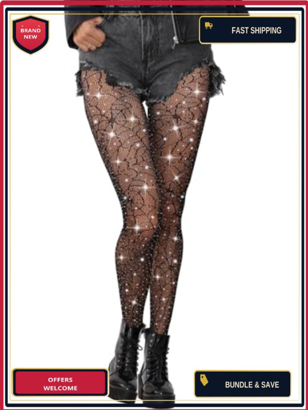 Spiderweb Fishnet Tights High Waist Nylon Spandex Halloween